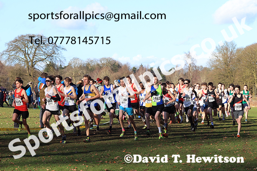 Boys under-15s 2025 Northern Cross Country Champs, Tatton Park, Knutsford, Cheshire. Photo: David T. Hewitson/Sports for All Pics